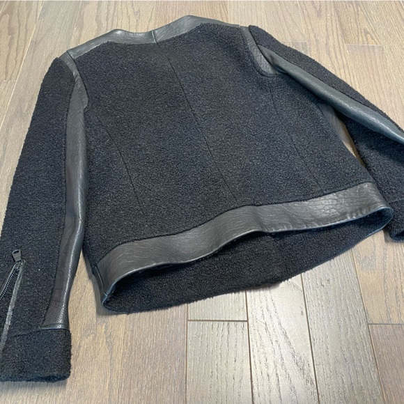 Club Monaco Tweed Leather Jacket - Picture 6 of 8